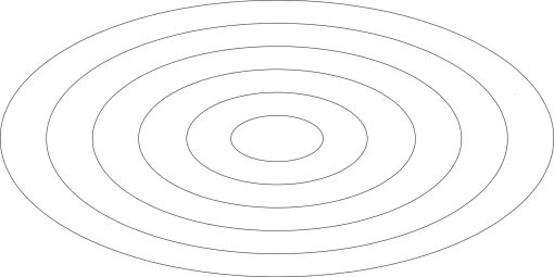 Nested Ovals 12" x 6" set : DESIGN templates