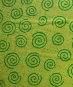 Lime Spirals wide fabric