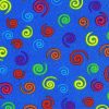 Medium blue carnival wide fabric