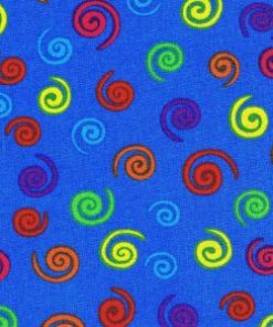 Medium blue carnival wide fabric