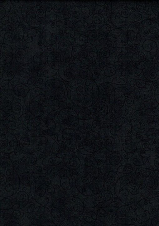 Willow quilt backing - black