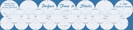 Fans and Shells Large Template