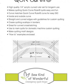 QCR Curvit Ruler for Longarm Quilting