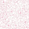 Flutter pink on white wide fabric