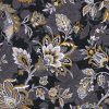 The Drawing Room - Footstool - Black - 108" QUILT BACKING