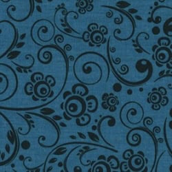 Floral swirls wide fabric