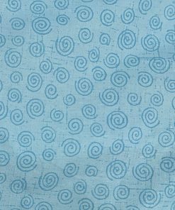 Aqua swirls wide fabric