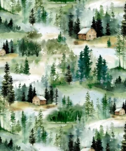 Misty vista wide fabric