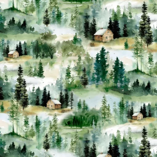 Misty vista wide fabric
