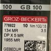 Groz Beckert 134x5 size 3.5 needles FFGGBD ballpoint