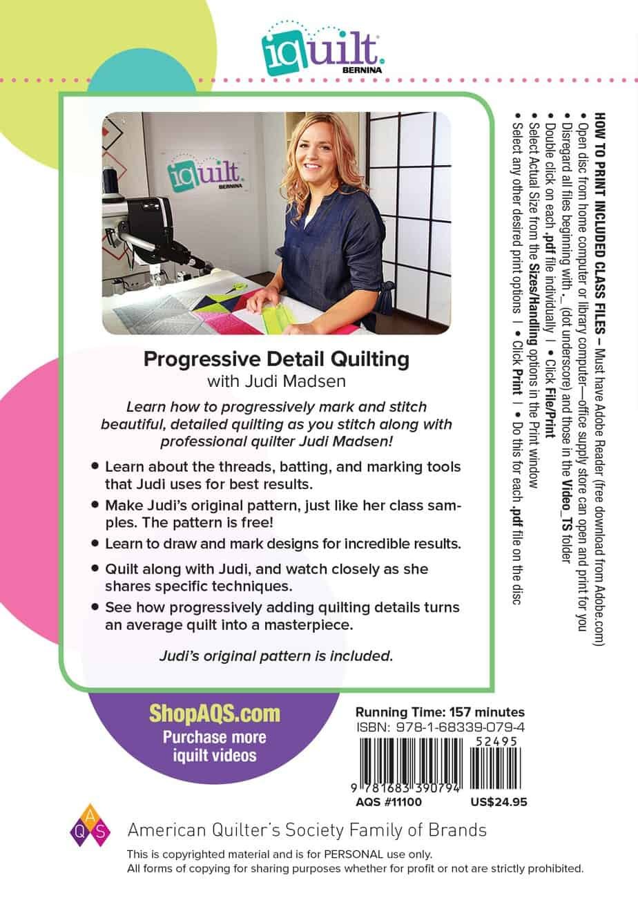 Progressive Detail Quilting with Judi Madsen - Image 2