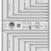 Half rectangle trim ruler