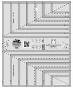 Half rectangle trim ruler