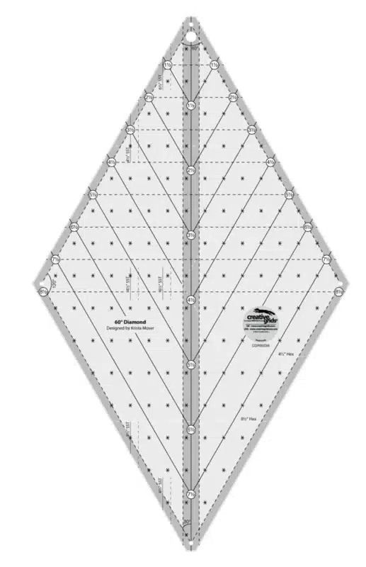 Creative Grids Quilt Ruler 60 Degree Diamond