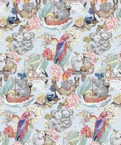 May Gibbs 108in Gumnut Adventures Lt Blue